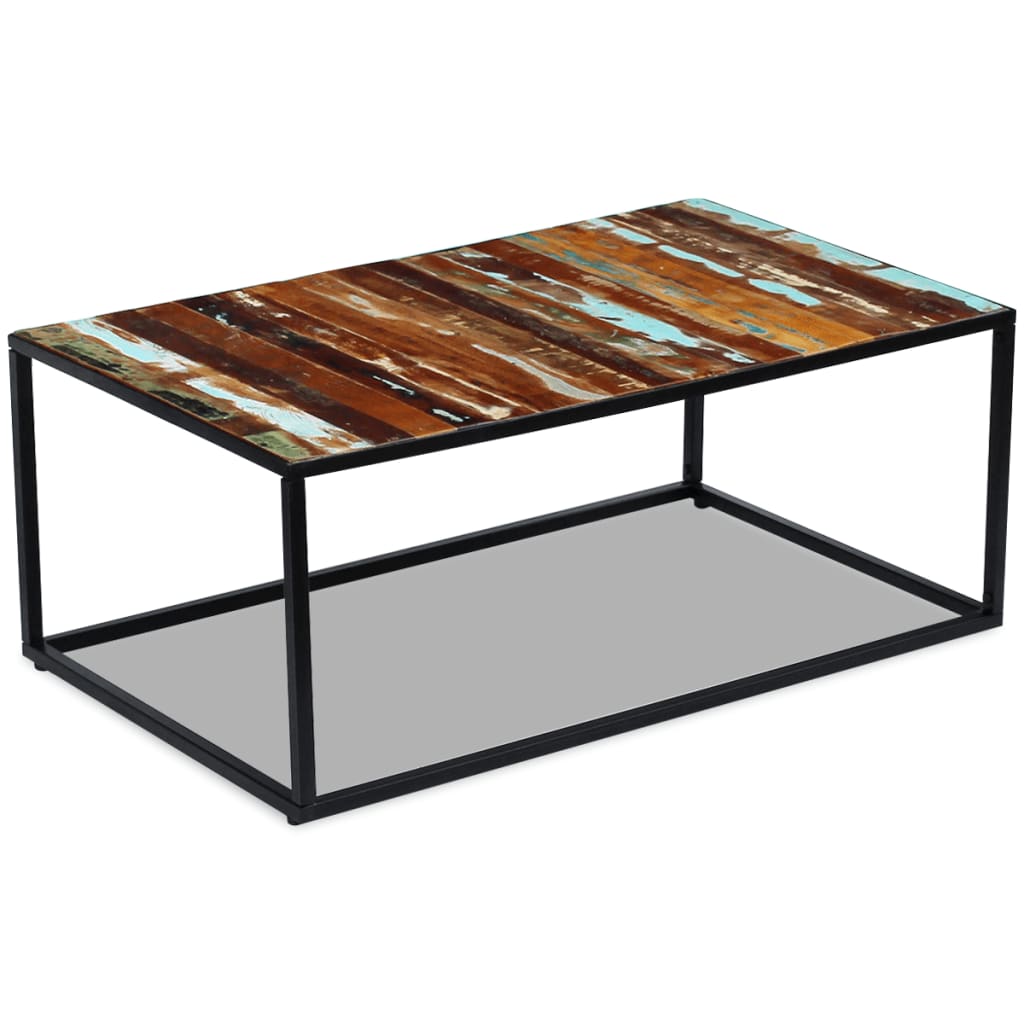 Sohvapöytä kierrätetty massiivipuu 100x60x40 cm - Sisustajankoti.fi