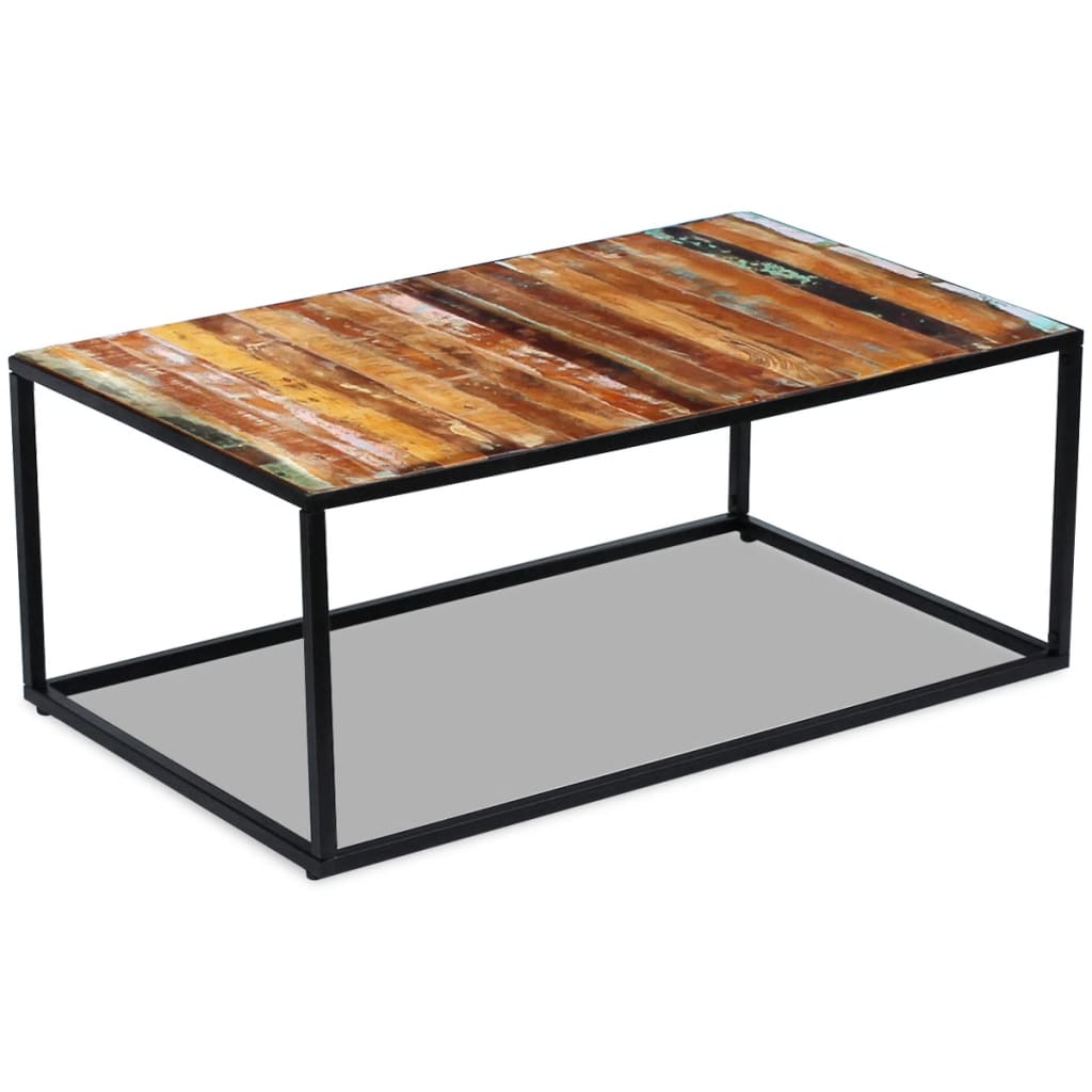 Sohvapöytä kierrätetty massiivipuu 100x60x40 cm - Sisustajankoti.fi
