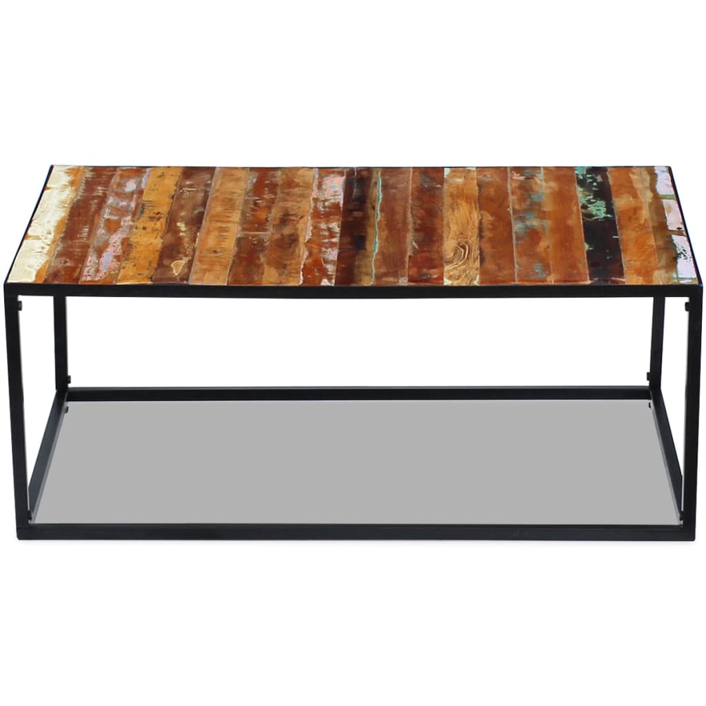 Sohvapöytä kierrätetty massiivipuu 100x60x40 cm - Sisustajankoti.fi
