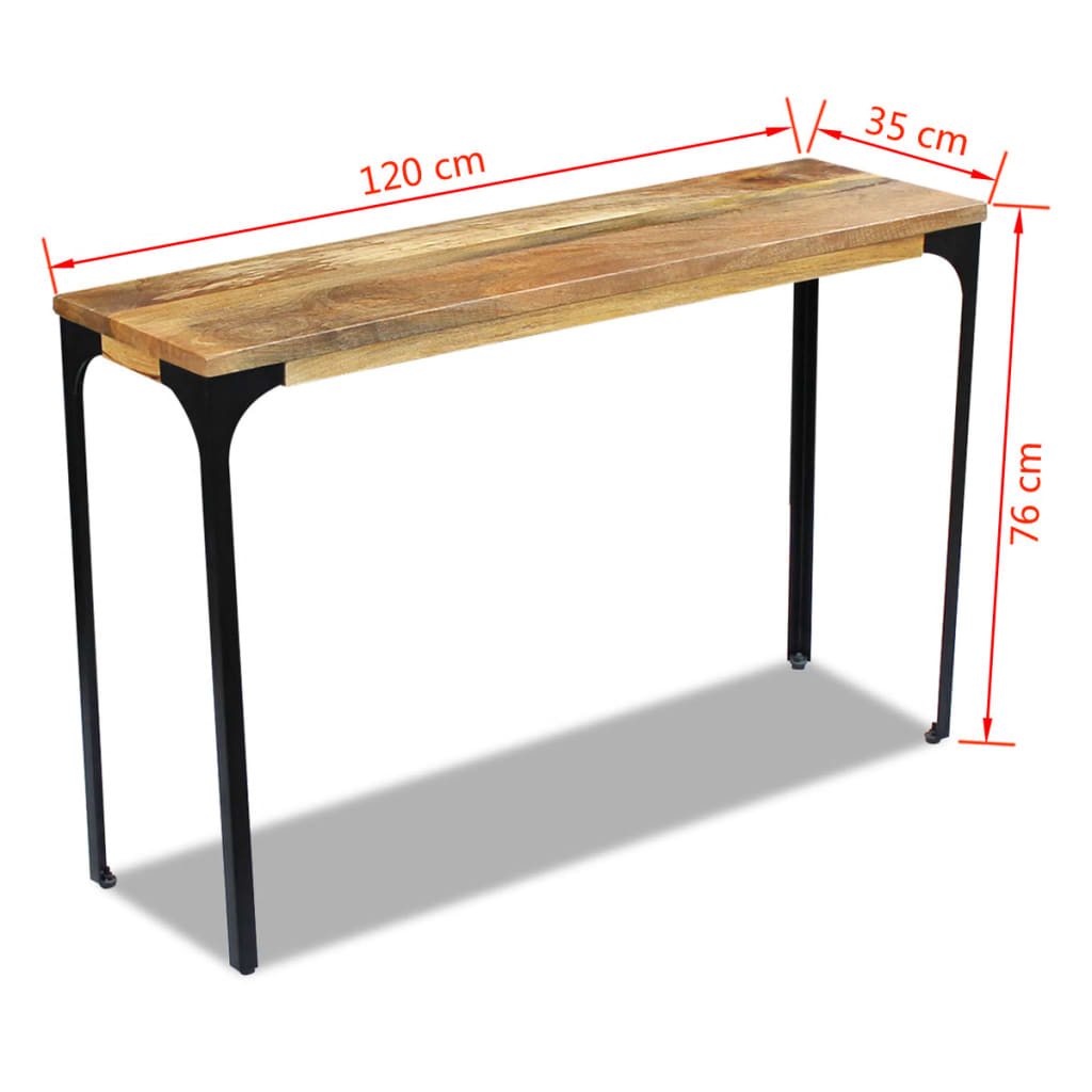 Sivupöytä Mangopuu 120x35x76 cm - Sisustajankoti.fi