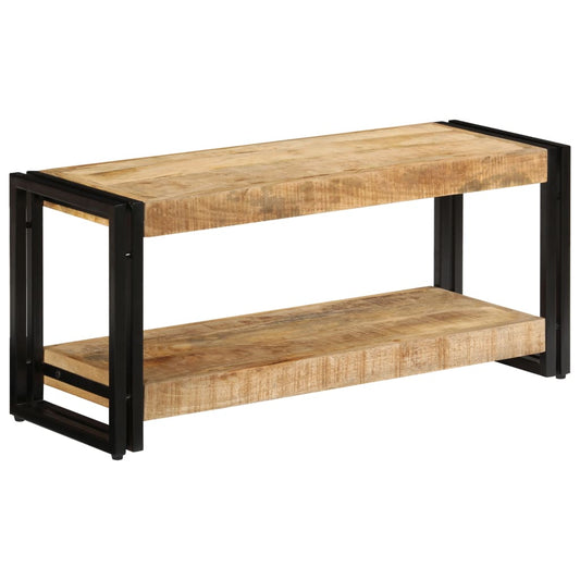 TV-taso 90x30x40 cm kiinteä mangopuu - Sisustajankoti.fi