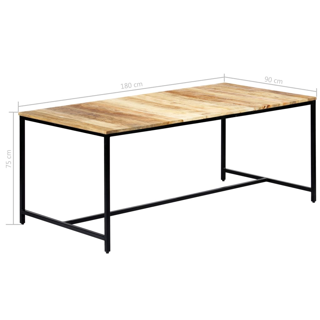 Ruokapöytä 180x90x75 cm karkea mangopuu - Sisustajankoti.fi