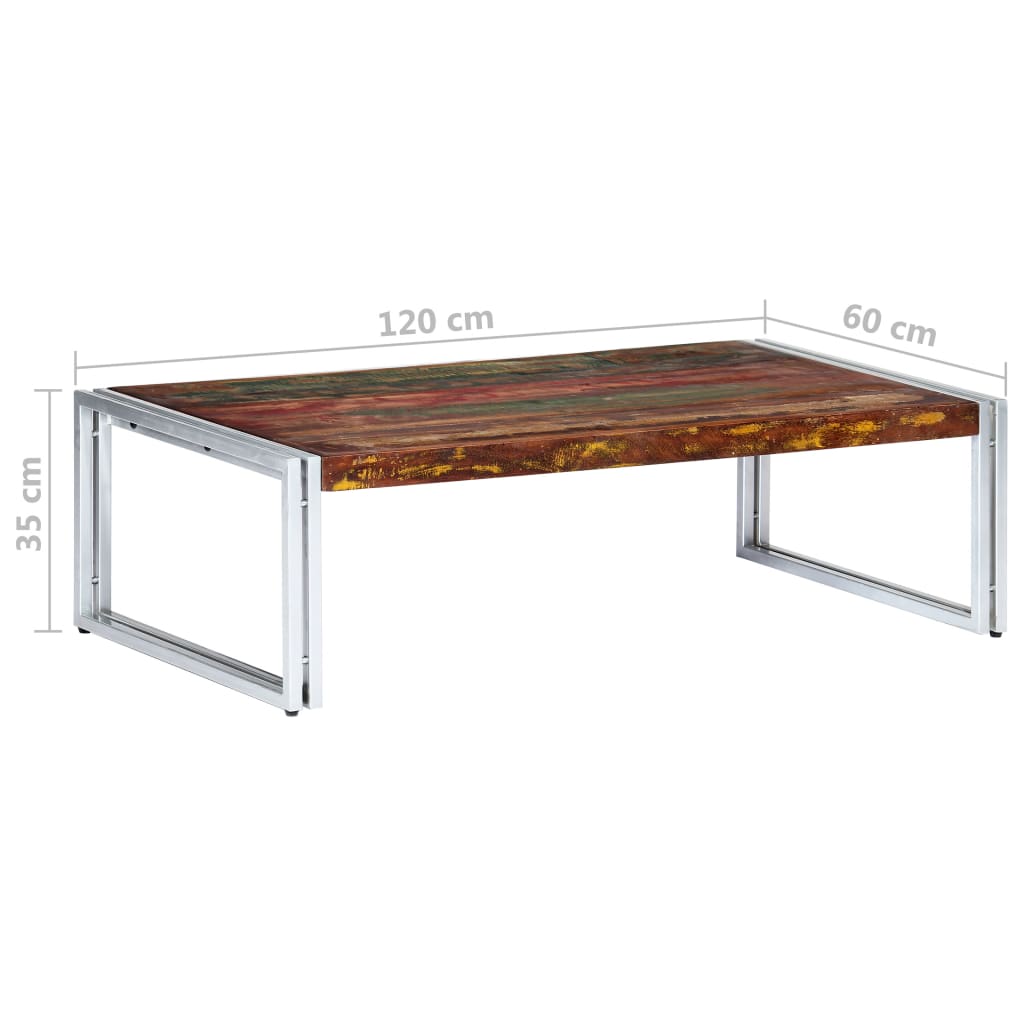 Sohvapöytä 120x60x35 cm kierrätetty täyspuu - Sisustajankoti.fi