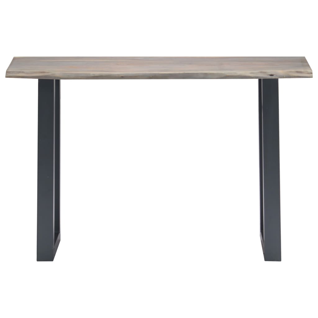 Konsolipöytä harmaa 115x35x76 cm akaasiapuu ja rauta - Sisustajankoti.fi