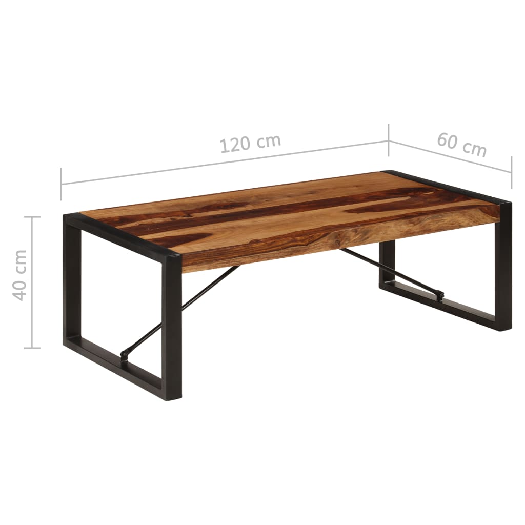 Sohvapöytä 120x60x40 cm seesampuu - Sisustajankoti.fi