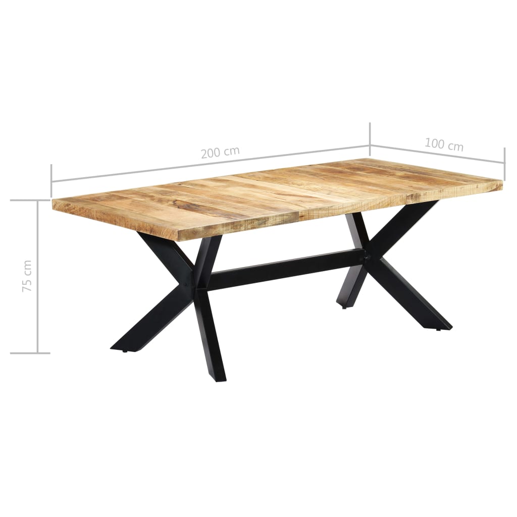 Ruokapöytä mangopuu 200x100x75 - Sisustajankoti.fi