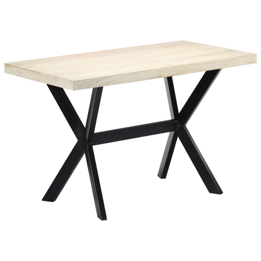 Ruokapöytä valkoinen 120x60x75 cm mangopuu - Sisustajankoti.fi