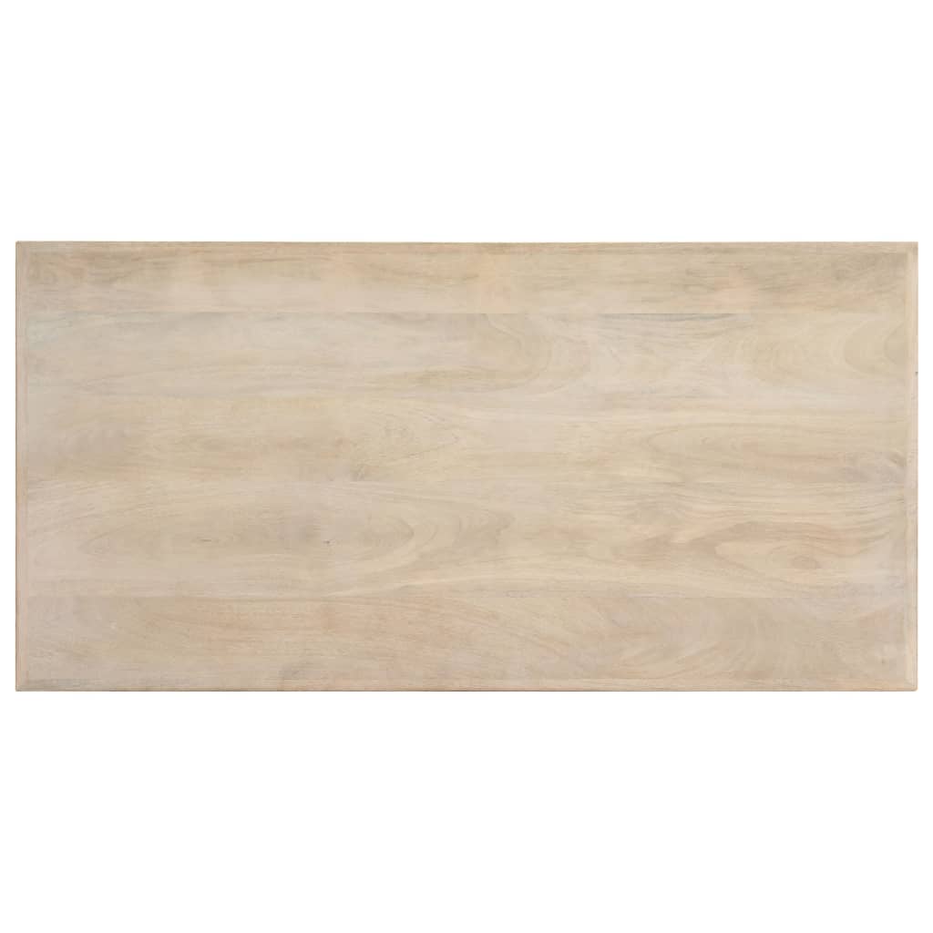 Ruokapöytä valkoinen 120x60x75 cm mangopuu - Sisustajankoti.fi
