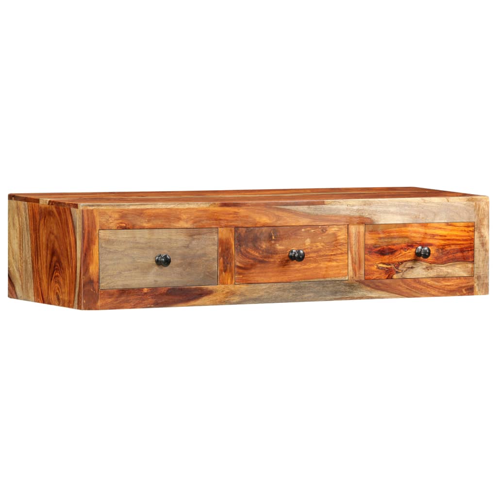 Seinäkonsolipöytä 100x25x20 cm täysi seesampuu - Sisustajankoti.fi