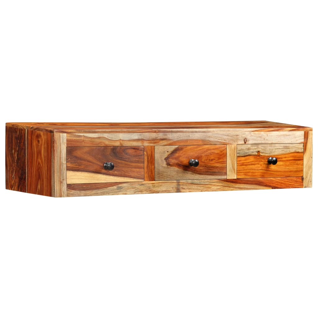 Seinäkonsolipöytä 100x25x20 cm täysi seesampuu - Sisustajankoti.fi