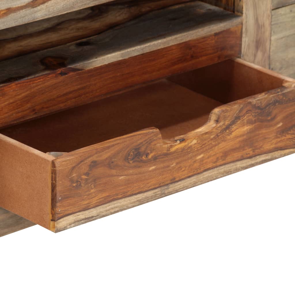 Senkki harmaa 100x30x50 cm täysi seesampuu - Sisustajankoti.fi