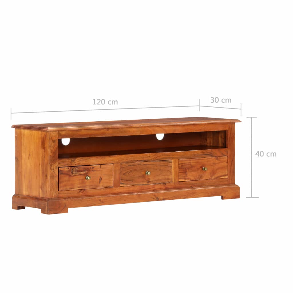 TV-taso 120x30x40 cm täysi akaasiapuu - Sisustajankoti.fi