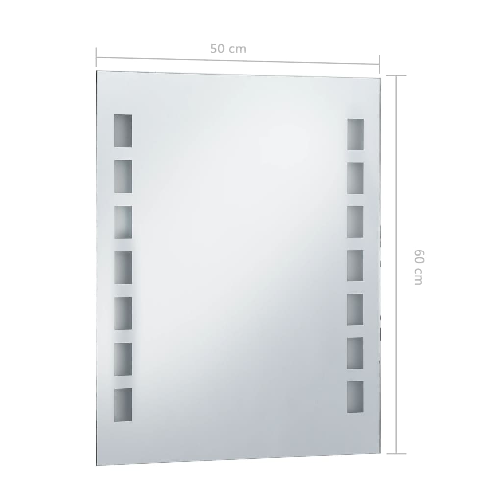 Kylpyhuoneen LED-seinäpeili 50x60 cm - Sisustajankoti.fi
