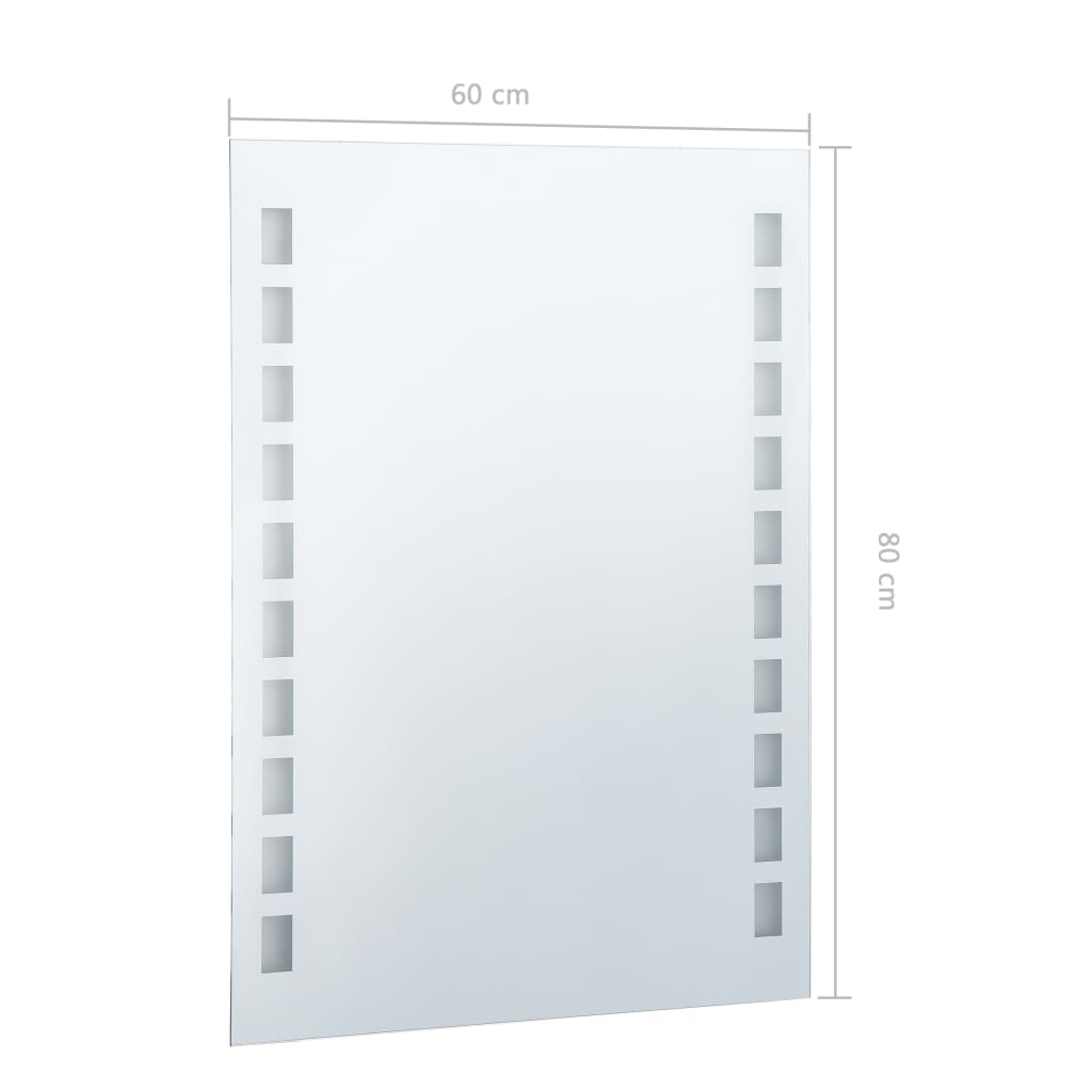 Kylpyhuoneen LED-seinäpeili 60x80 cm - Sisustajankoti.fi