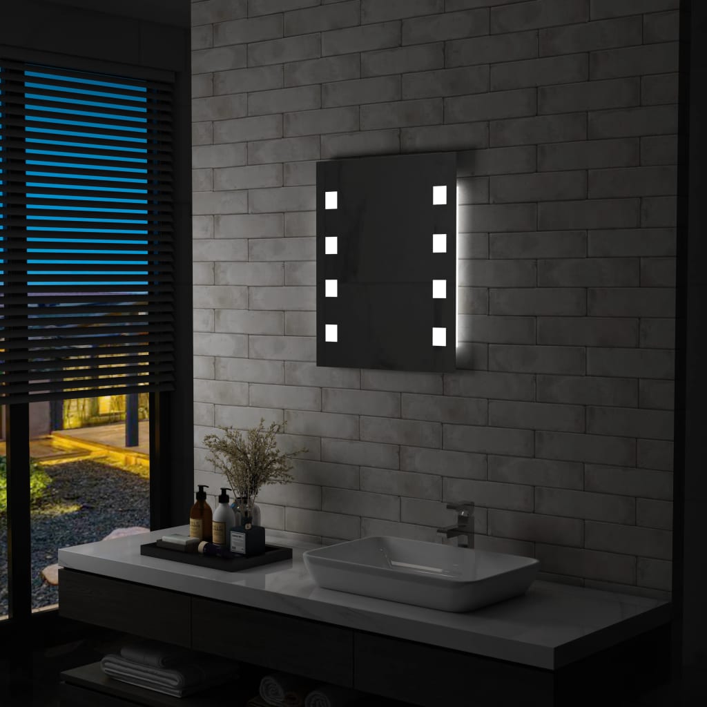 Kylpyhuoneen LED-seinäpeili 50x60 cm - Sisustajankoti.fi