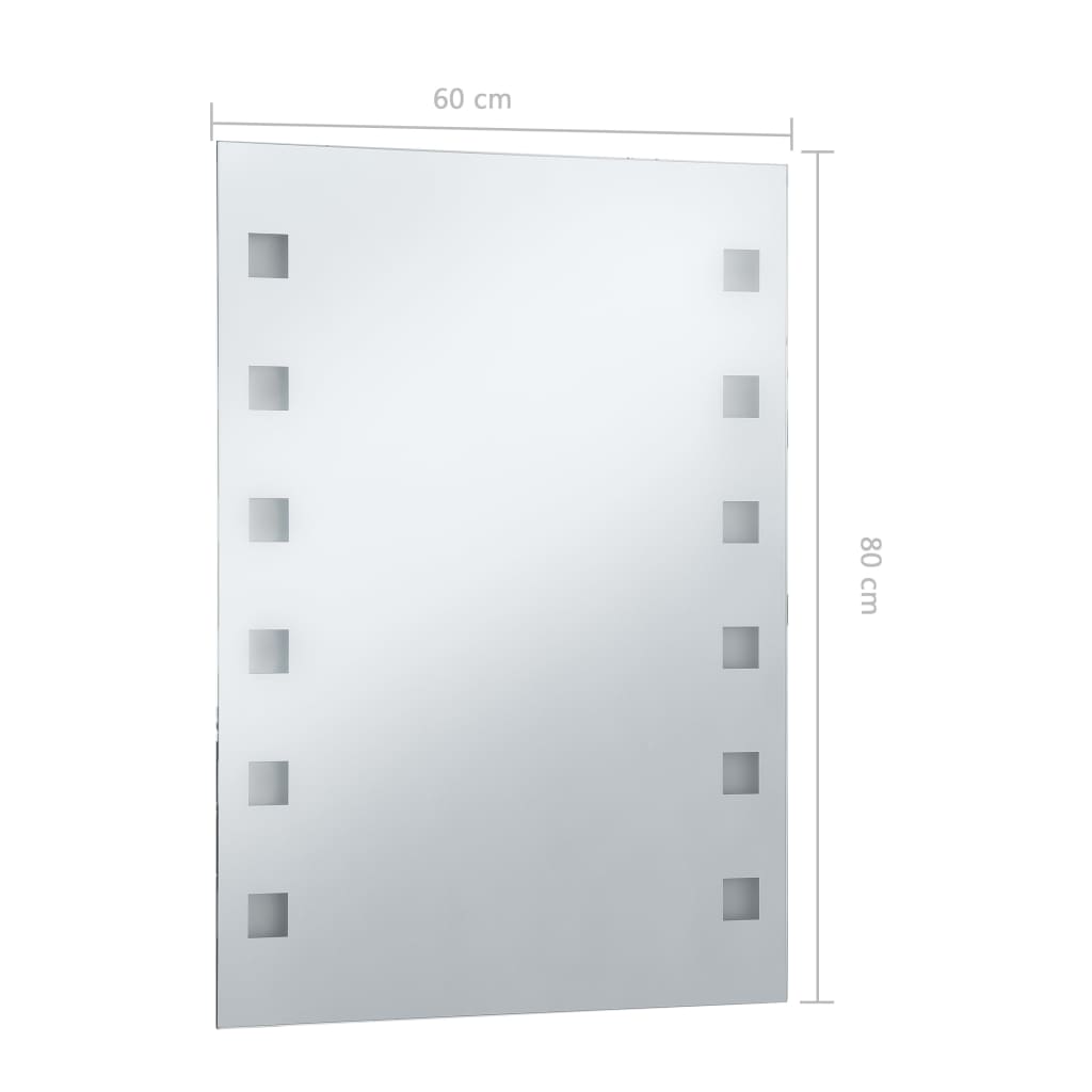 Kylpyhuoneen LED-seinäpeili 60x80 cm - Sisustajankoti.fi