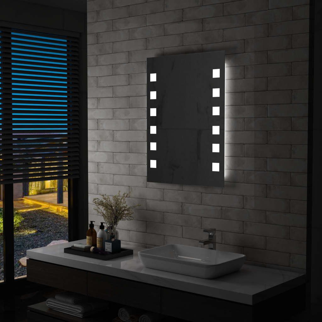 Kylpyhuoneen LED-seinäpeili 60x80 cm - Sisustajankoti.fi