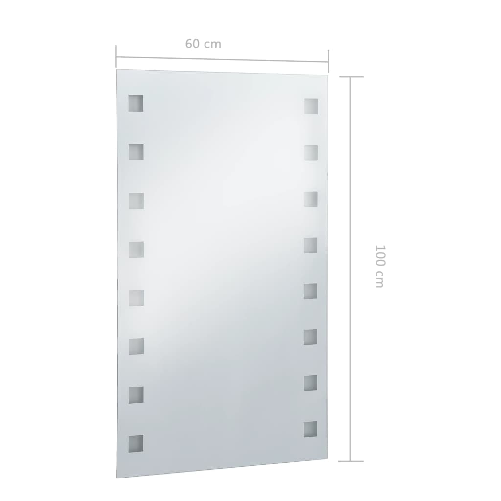 Kylpyhuoneen LED-seinäpeili 60x100 cm - Sisustajankoti.fi