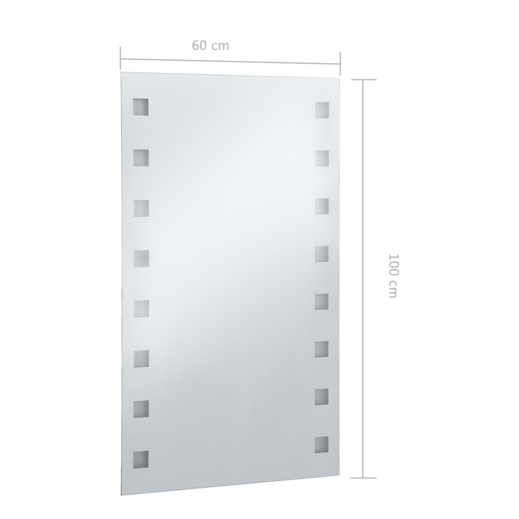 Kylpyhuoneen LED-seinäpeili 60x100 cm - Sisustajankoti.fi