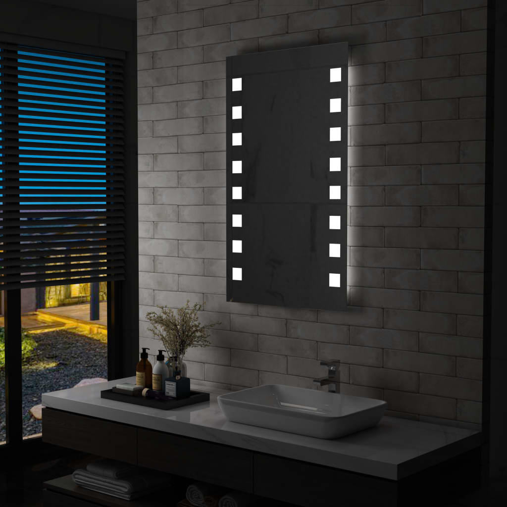 Kylpyhuoneen LED-seinäpeili 60x100 cm - Sisustajankoti.fi