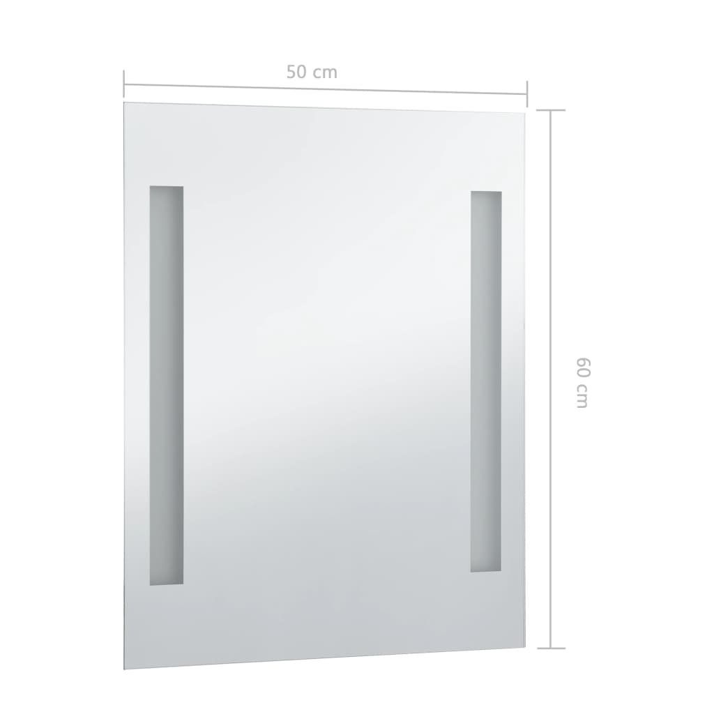 Kylpyhuoneen LED-seinäpeili 50x60 cm - Sisustajankoti.fi