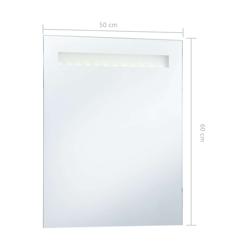 Kylpyhuoneen LED-seinäpeili 50x60 cm - Sisustajankoti.fi
