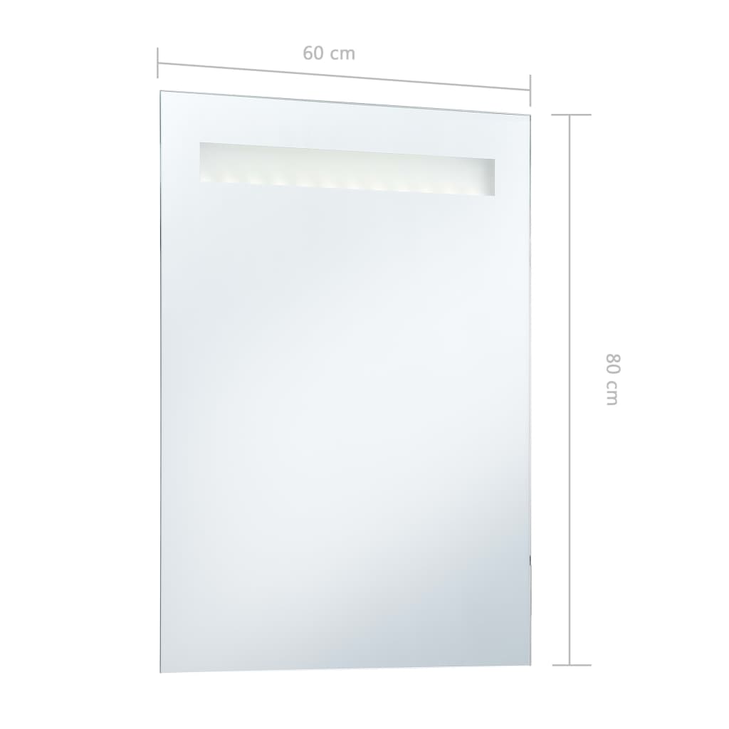 Kylpyhuoneen LED-seinäpeili 60x80 cm - Sisustajankoti.fi