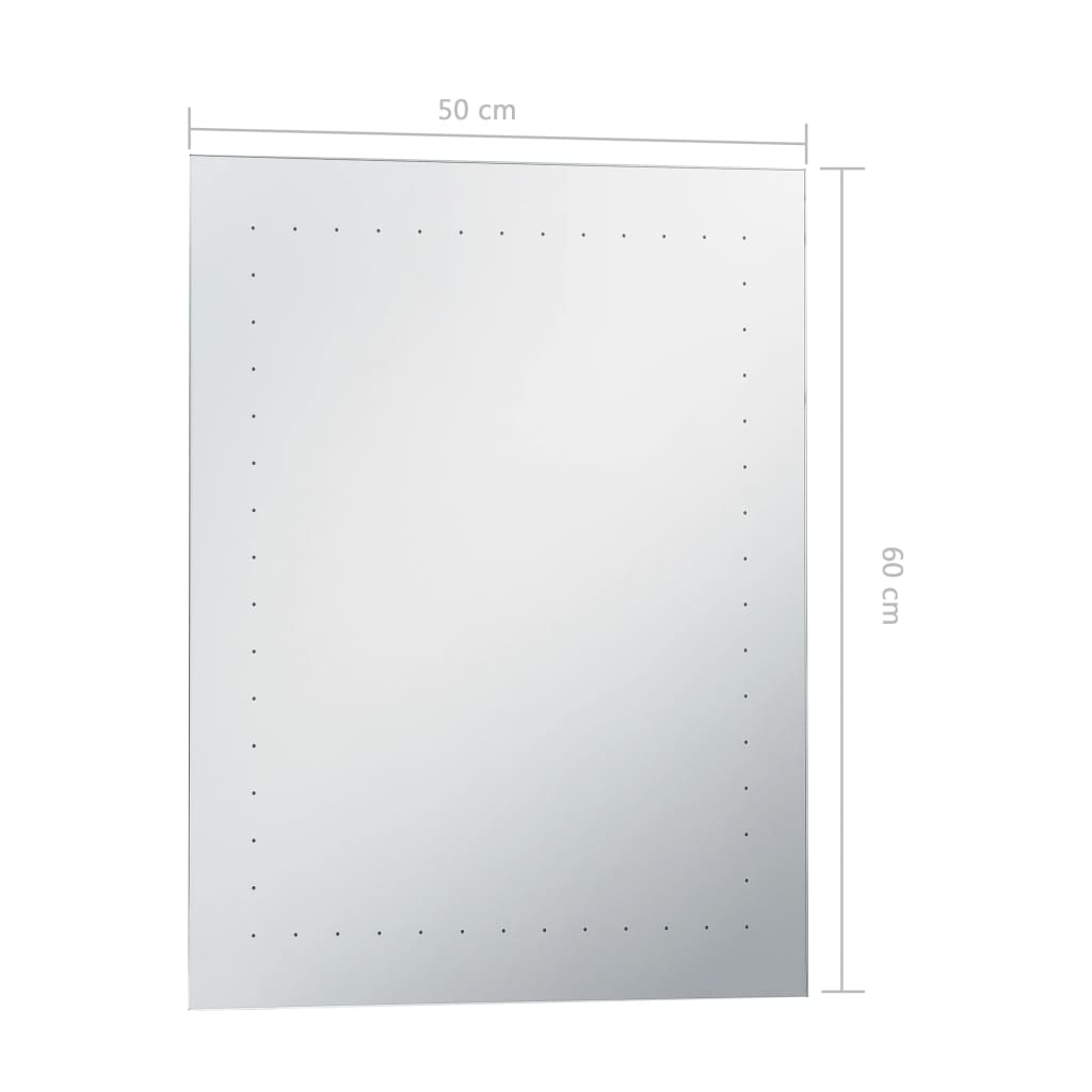 Kylpyhuoneen LED-seinäpeili 50x60 cm - Sisustajankoti.fi