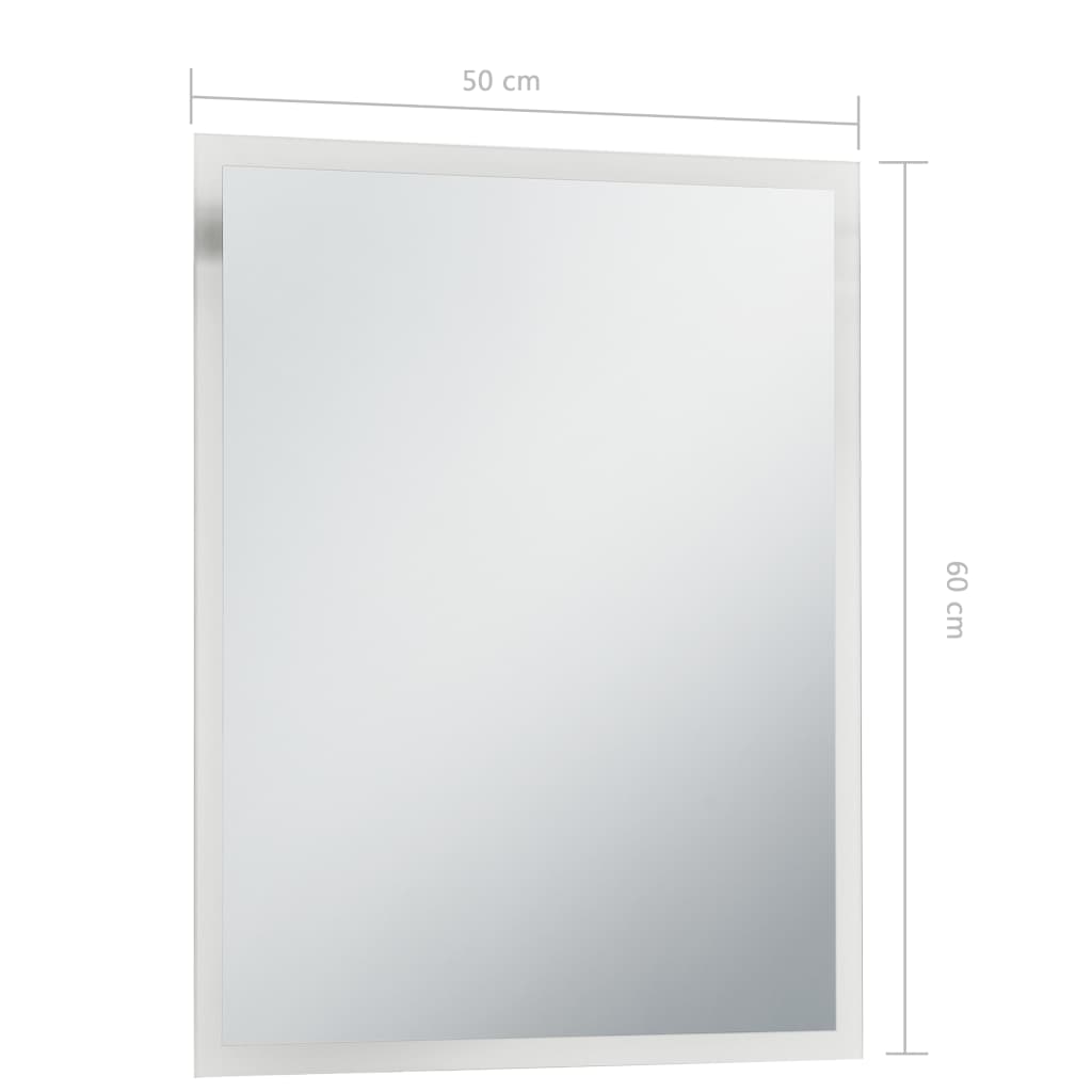 Kylpyhuoneen LED-seinäpeili 50x60 cm - Sisustajankoti.fi