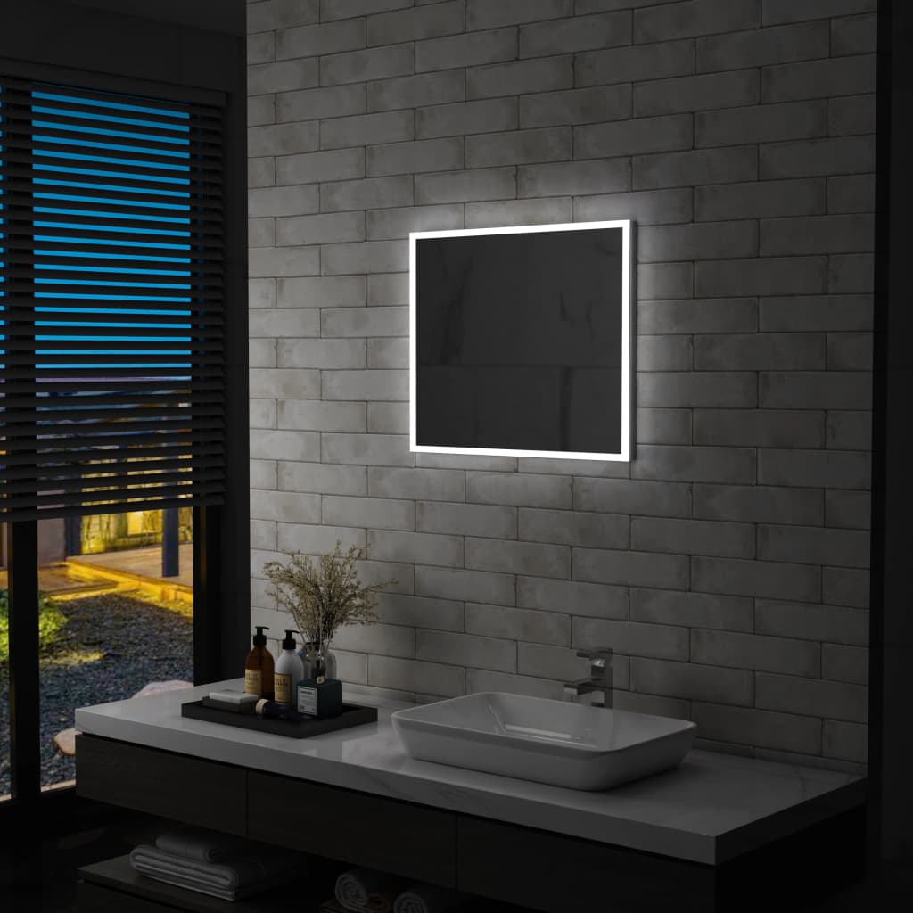 Kylpyhuoneen LED-seinäpeili 60x50 cm - Sisustajankoti.fi