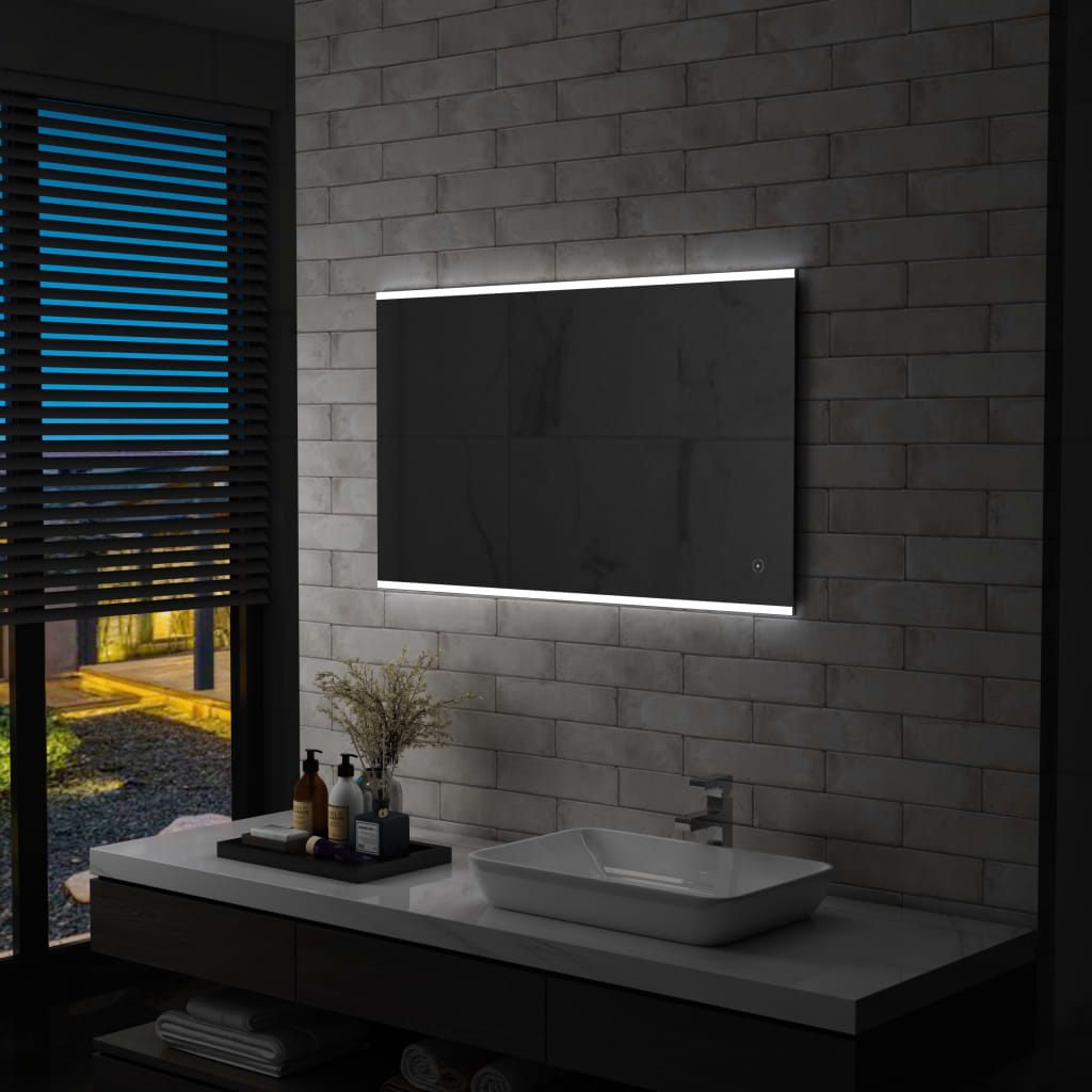 Kylpyhuoneen LED-seinäpeili kosketussensorilla 100x60 cm - Sisustajankoti.fi