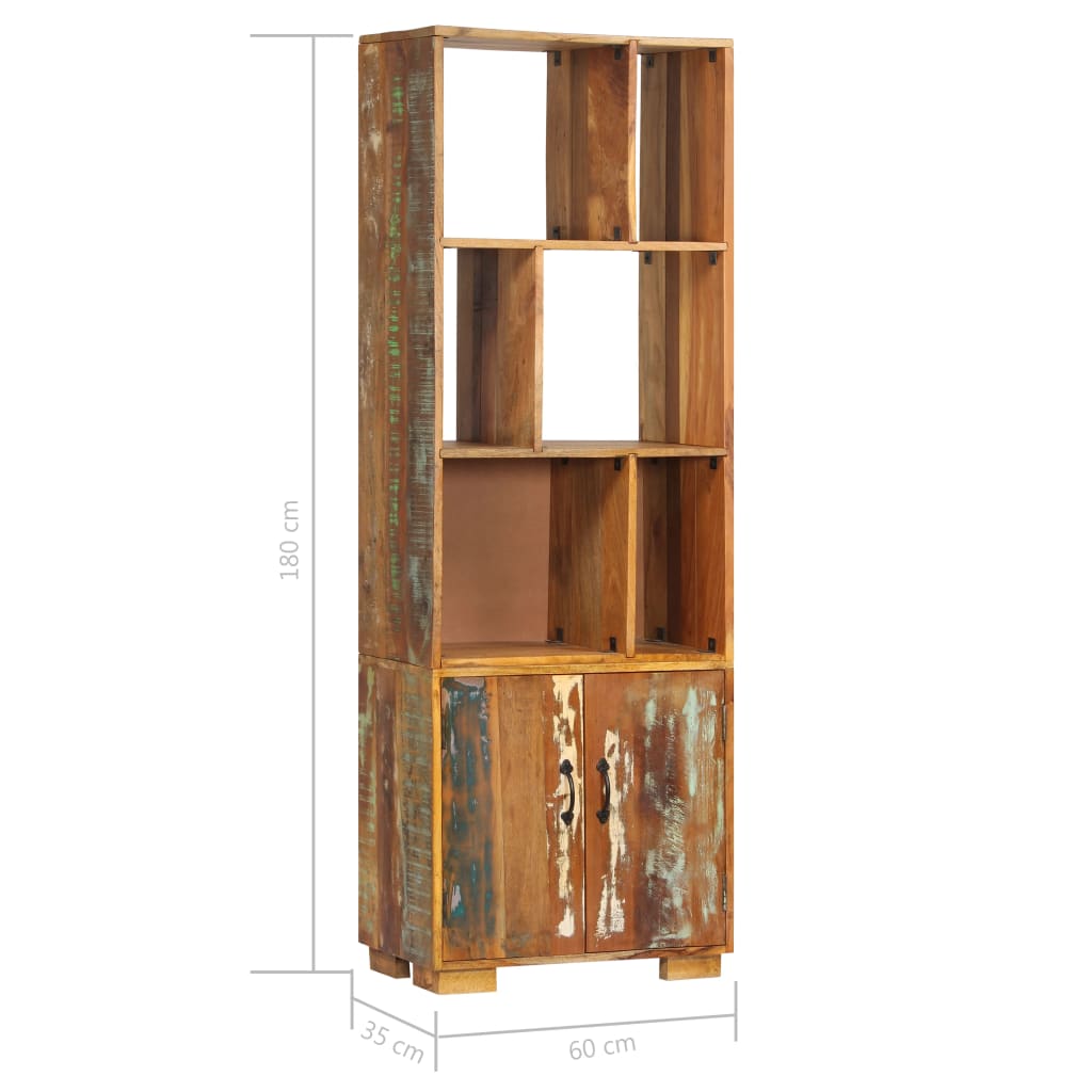 Kirjahylly 60x35x180 cm kierrätetty puu - Sisustajankoti.fi