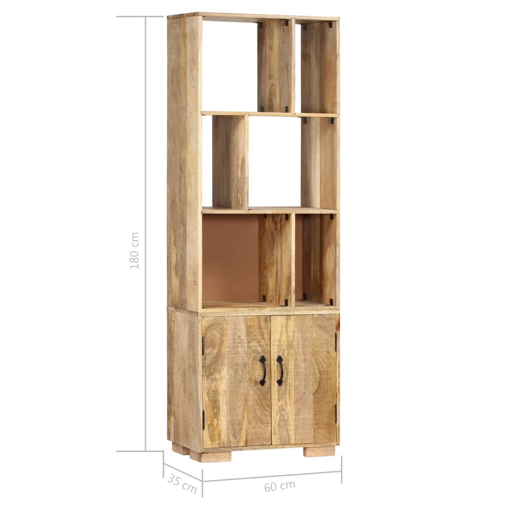 Kirjahylly 60x35x180 cm kiinteä mangopuu - Sisustajankoti.fi