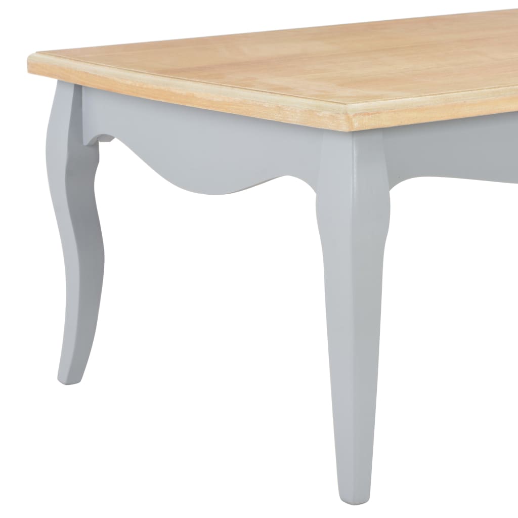 Sohvapöytä harmaa ja ruskea 110x60x40 cm täysi mänty - Sisustajankoti.fi