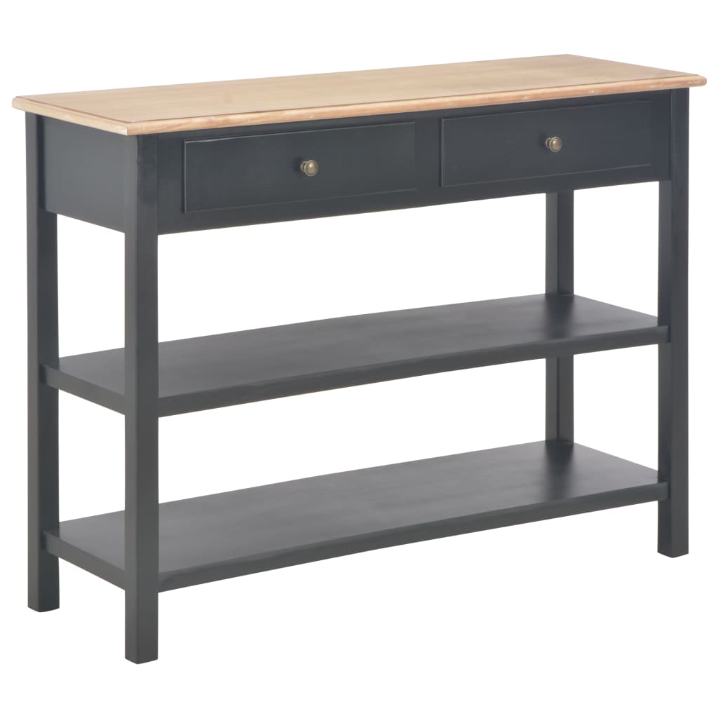 Sivupöytä musta 110x35x80 cm MDF - Sisustajankoti.fi