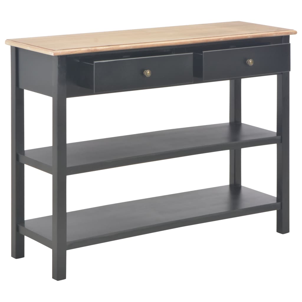Sivupöytä musta 110x35x80 cm MDF - Sisustajankoti.fi