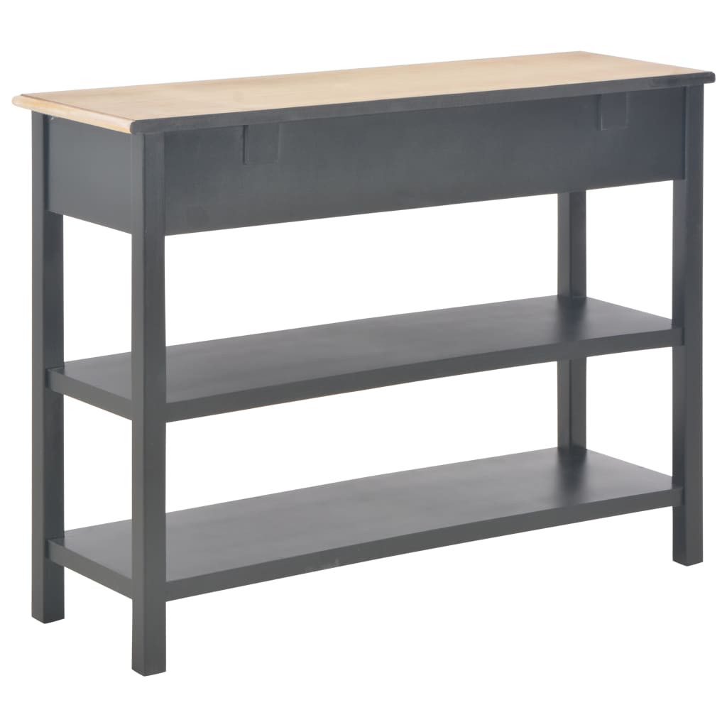 Sivupöytä musta 110x35x80 cm MDF - Sisustajankoti.fi