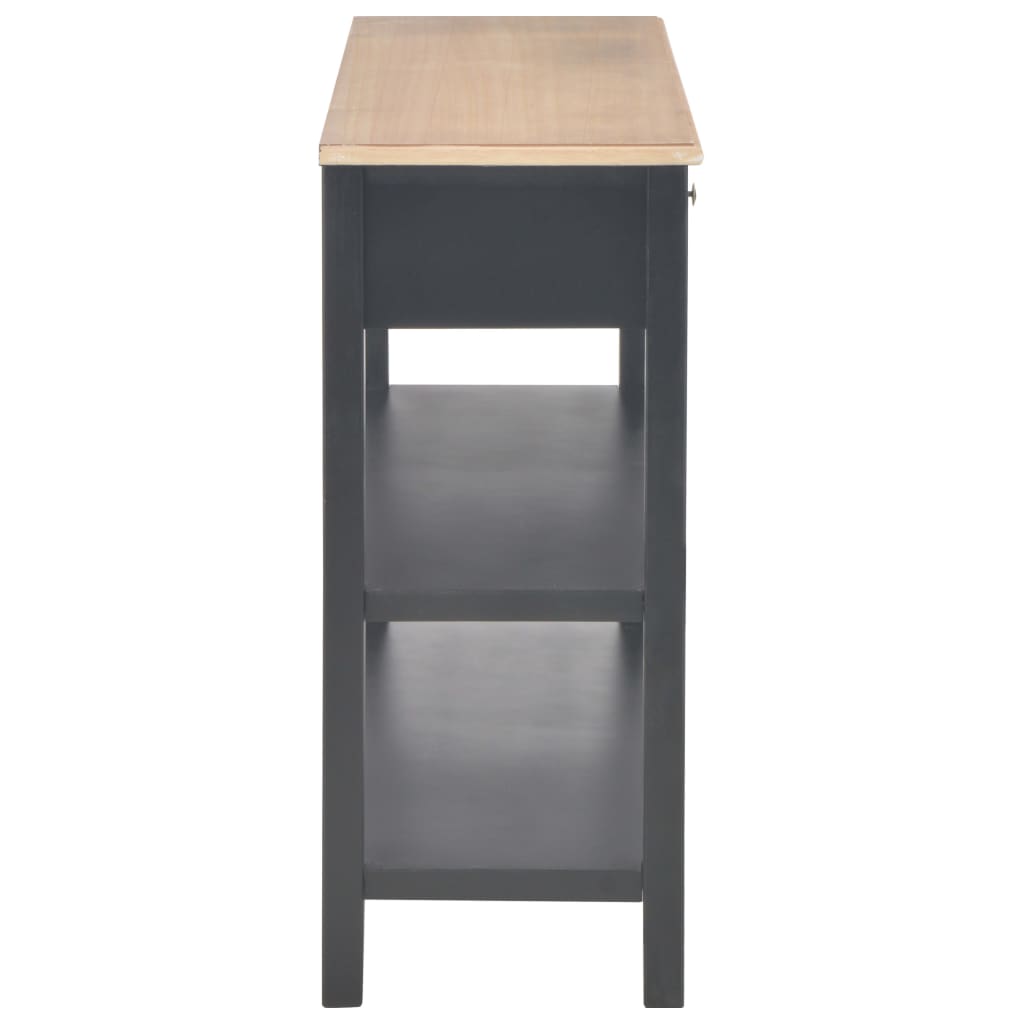 Sivupöytä musta 110x35x80 cm MDF - Sisustajankoti.fi