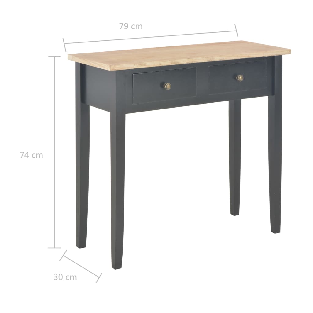 Meikkipöytä musta 79x30x74 cm puu - Sisustajankoti.fi