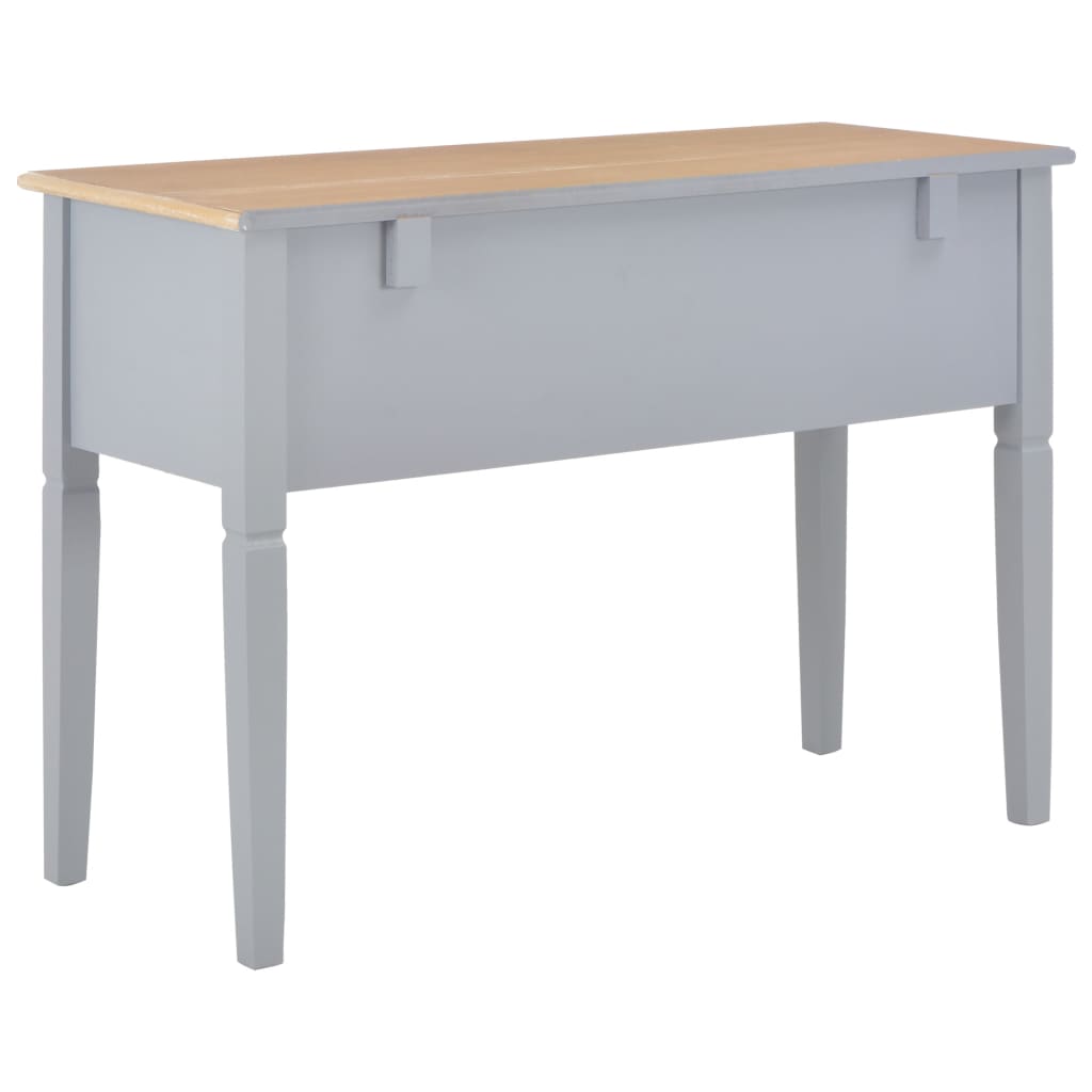 Kirjoituspöytä harmaa 109,5x45x77,5 cm puinen - Sisustajankoti.fi