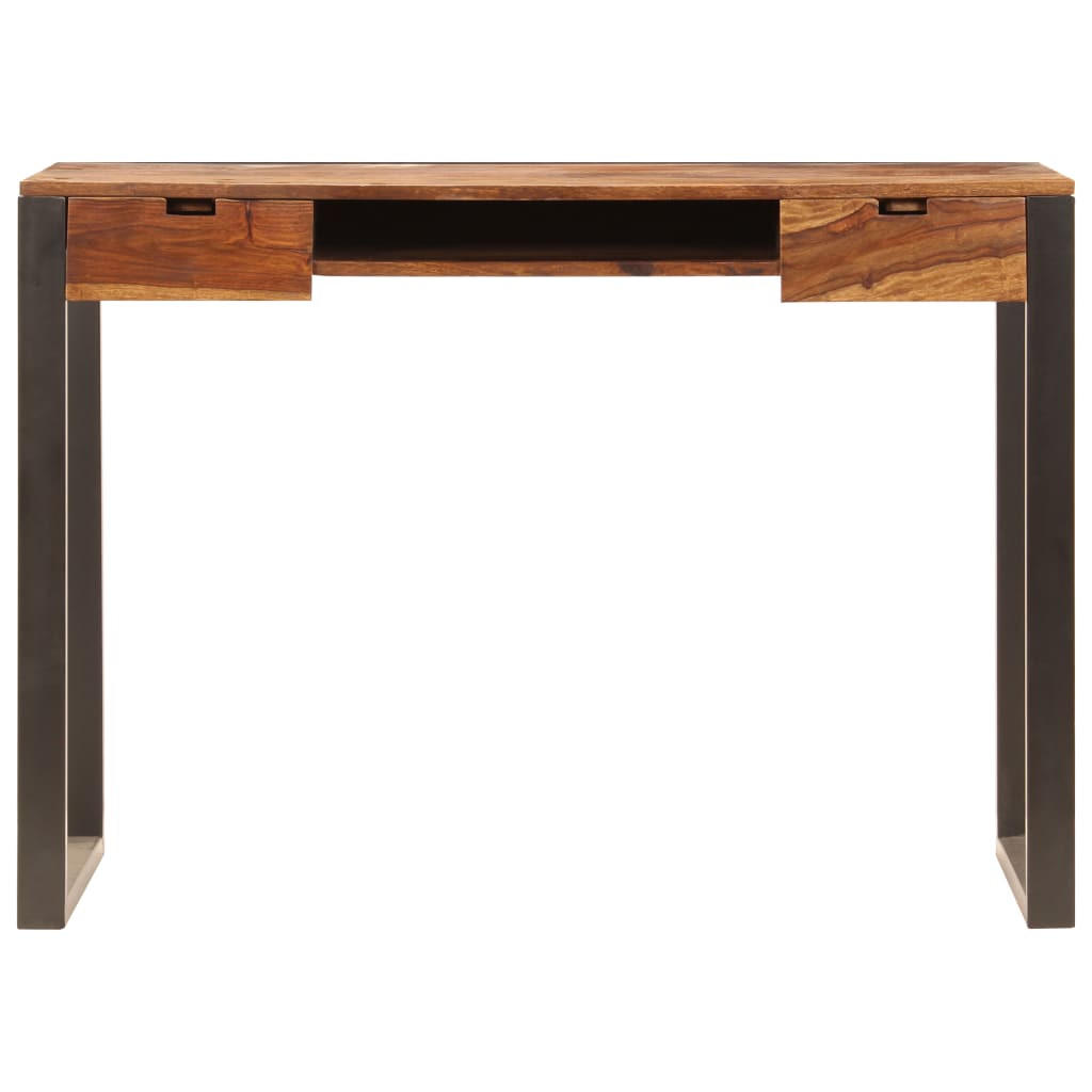 Työpöytä 110x55x78 cm seesampuu ja teräs - Sisustajankoti.fi