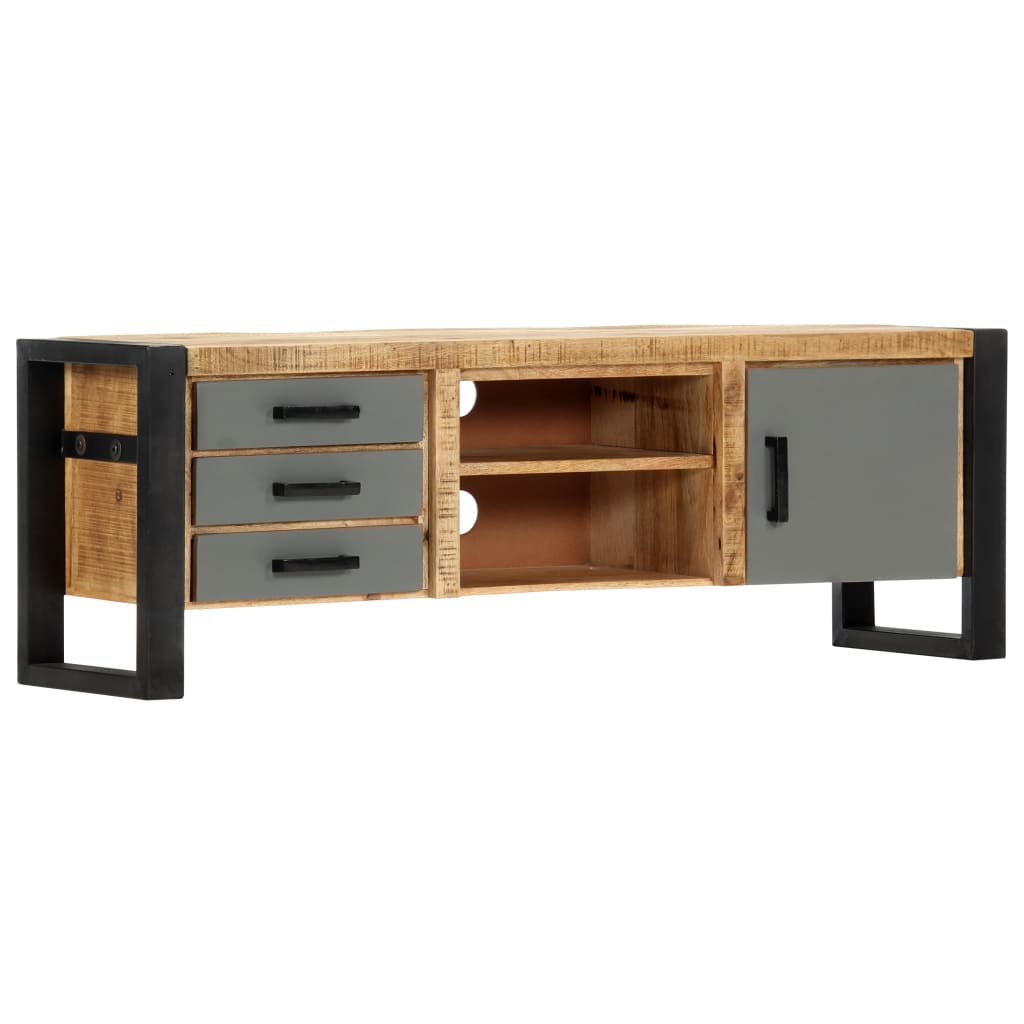 TV-taso 120x30x40 cm täysi mangopuu - Sisustajankoti.fi