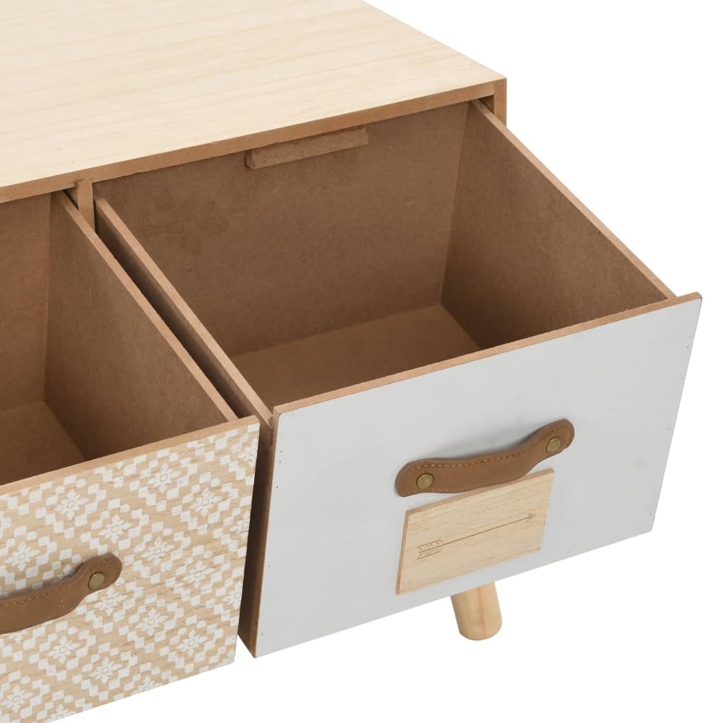 Sohvapöytä 4 laatikolla 110x50x40 cm täysi mänty - Sisustajankoti.fi