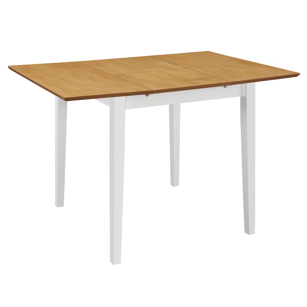 Jatkettava ruokapöytä valkoinen (80-120)x80x74 cm MDF - Sisustajankoti.fi