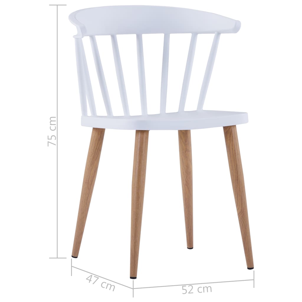 Ruokapöydän tuolit 2 kpl valkoinen muovi - Sisustajankoti.fi