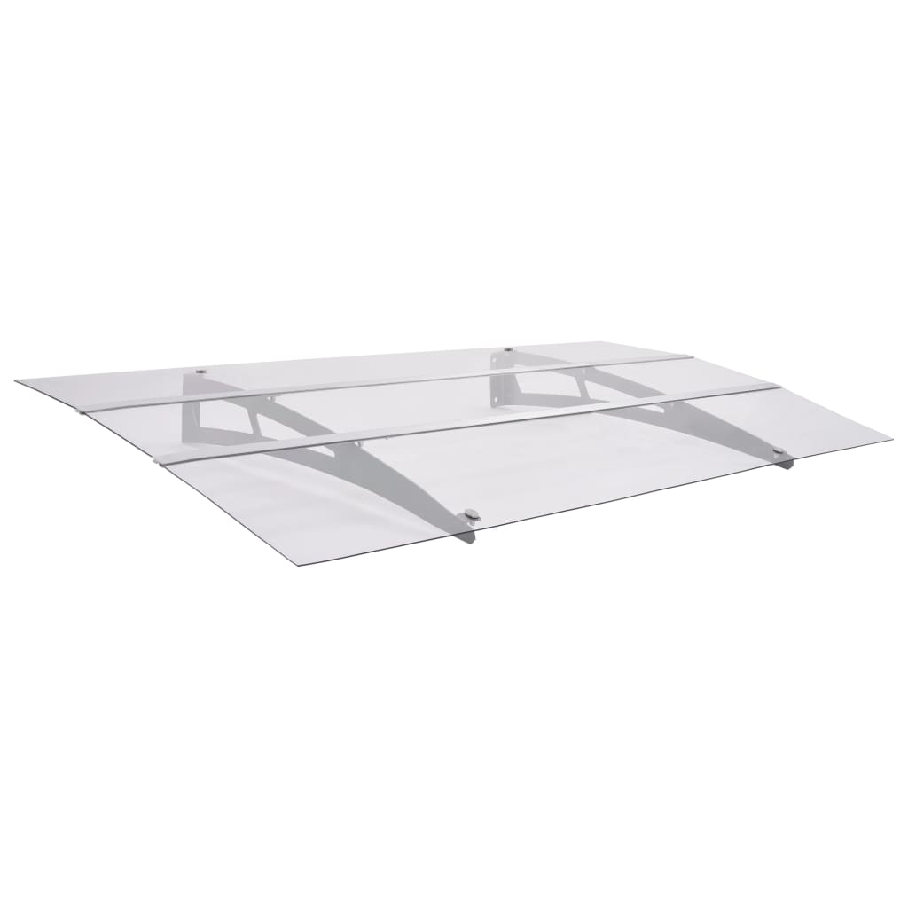 Ovikatos hopea ja läpinäkyvä 150x90 cm polykarbonaatti - Sisustajankoti.fi