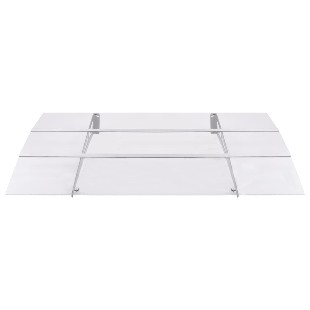 Ovikatos hopea ja läpinäkyvä 150x90 cm polykarbonaatti - Sisustajankoti.fi