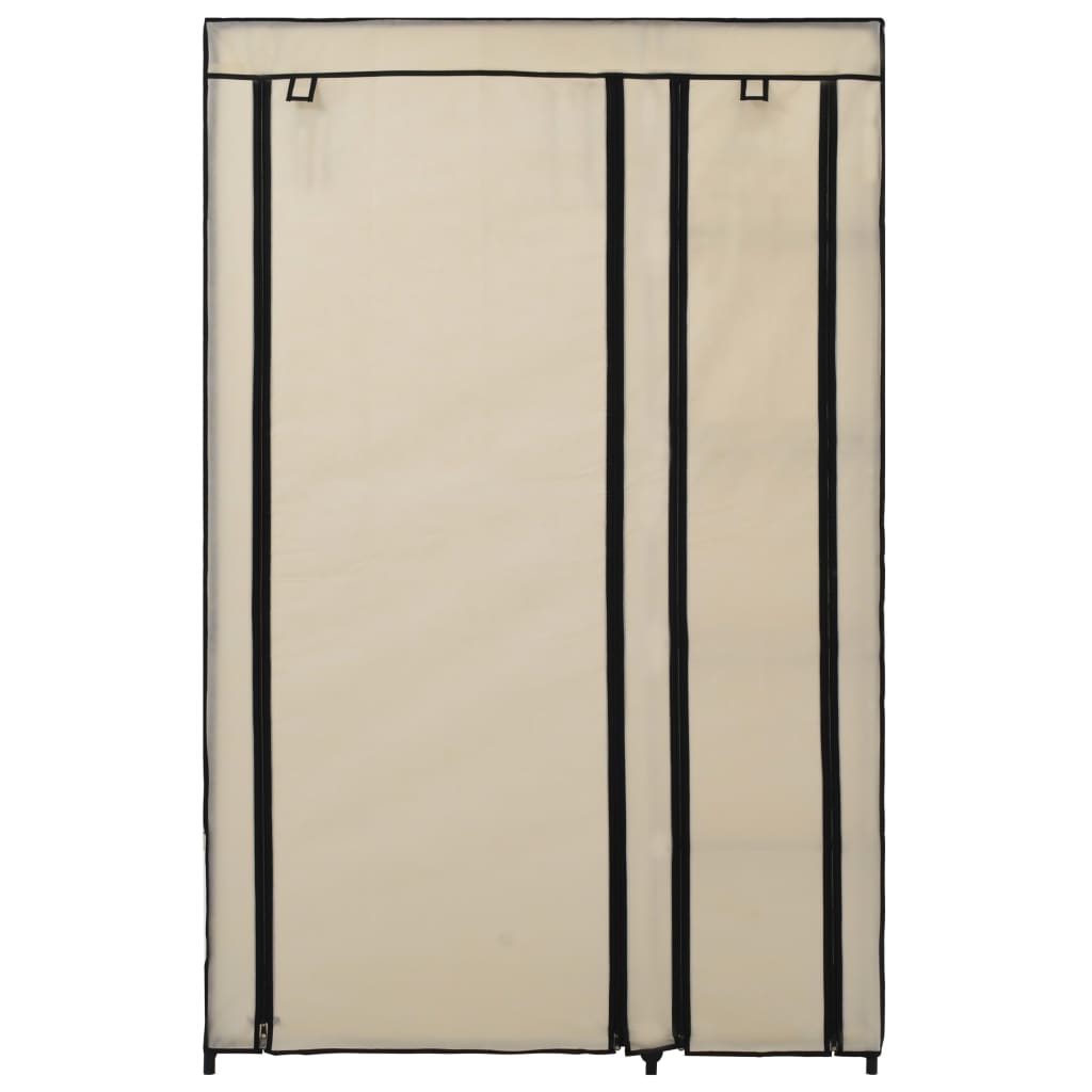 Kokoontaitettavat vaatekaapit 2 kpl kerma 110x45x175 cm kangas - Sisustajankoti.fi