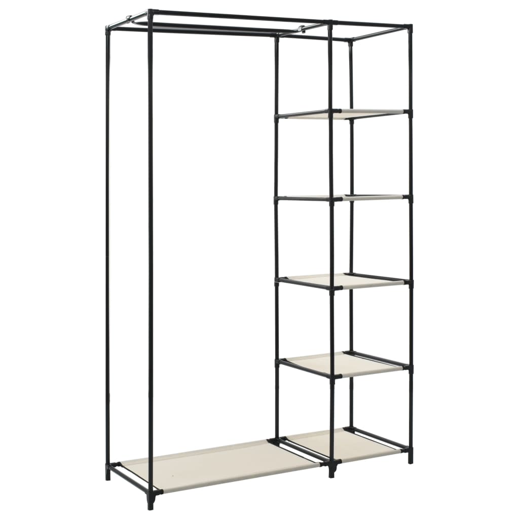 Kokoontaitettavat vaatekaapit 2 kpl kerma 110x45x175 cm kangas - Sisustajankoti.fi