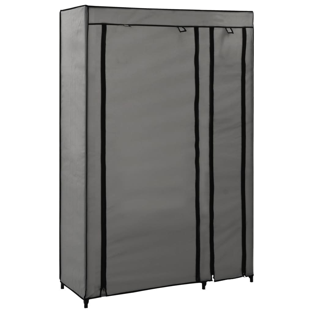 Kokoontaitettavat vaatekaapit 2 kpl harmaa 110x45x175 cm kangas - Sisustajankoti.fi